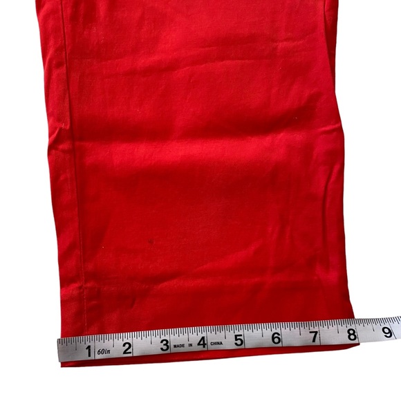 NWT Talbots Perfect Crop Slim-Leg Red Pants Women’s Size 16P - Picture 10 of 12